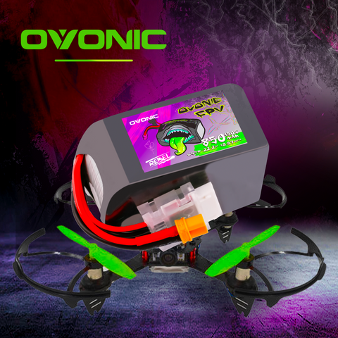 2×Ovonic Rebel 2.0 150C 6S 850mah Lipo Battery 22.2V Pack with XT30 Plug for Multirotor FPV