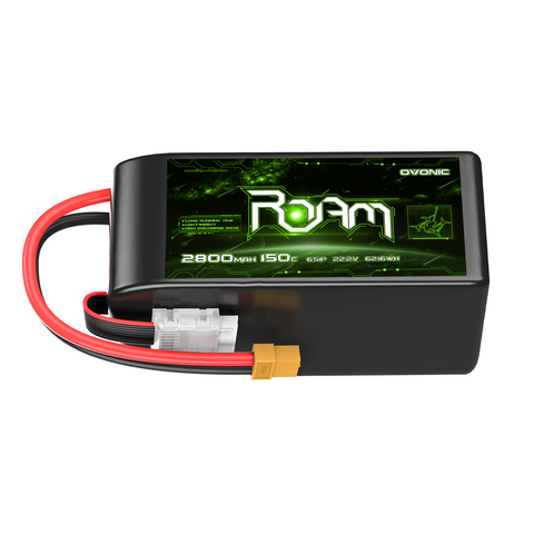 Ovonic Roam Series 6S Lipo Battery 2800mAh 6S1P 150C 22.2V Long Range Lipo Battery with XT60 Plug for 5-8 Inch Long Range 6S HD Cinelifter X-Class