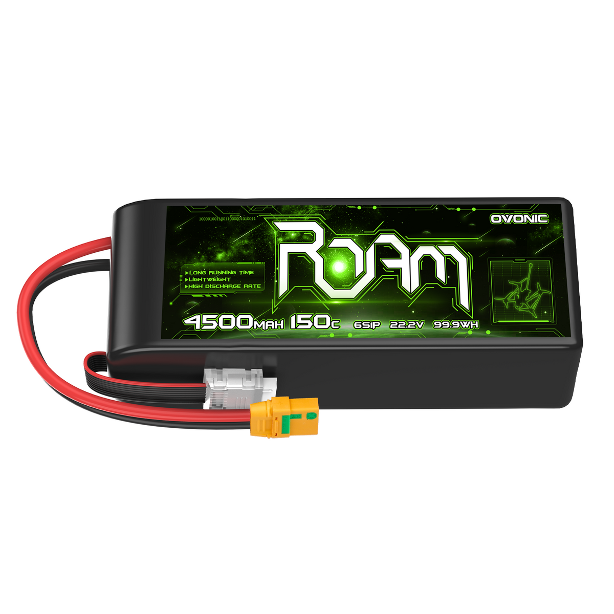 Ovonic Roam Series 6S Lipo Battery 4500mAh 6S1P 150C 22.2V Long Range Lipo Battery