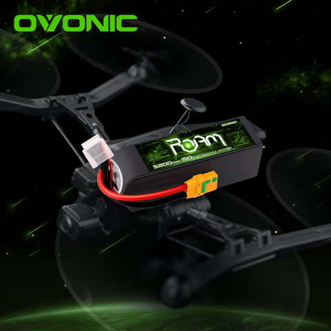Ovonic Roam Series 5200mAh 6S1P 150C 22.2V 6S Lipo Battery with XT90-S Anti Spark Plug for 7-10 inch Long Range Drone 6S HD Cinelifter Multirotor X-Class