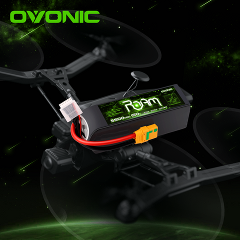 Ovonic Roam Series 6S Lipo Battery 5500mAh 6S1P 150C 22.2V Long Range Lipo Battery with XT90-S Anti Spark Plug for 7-10 inch Cinelifter Multirotor X-Class FPV Drone