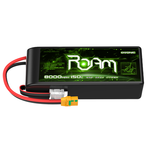 Ovonic Roam Series 6S Lipo Battery 8000mAh 6S1P 150C 22.2V Lipo Battery with XT90-S Anti Spark Plug for DJI UAV Drone X-CLASS 6S HD Cinelifter Long Range