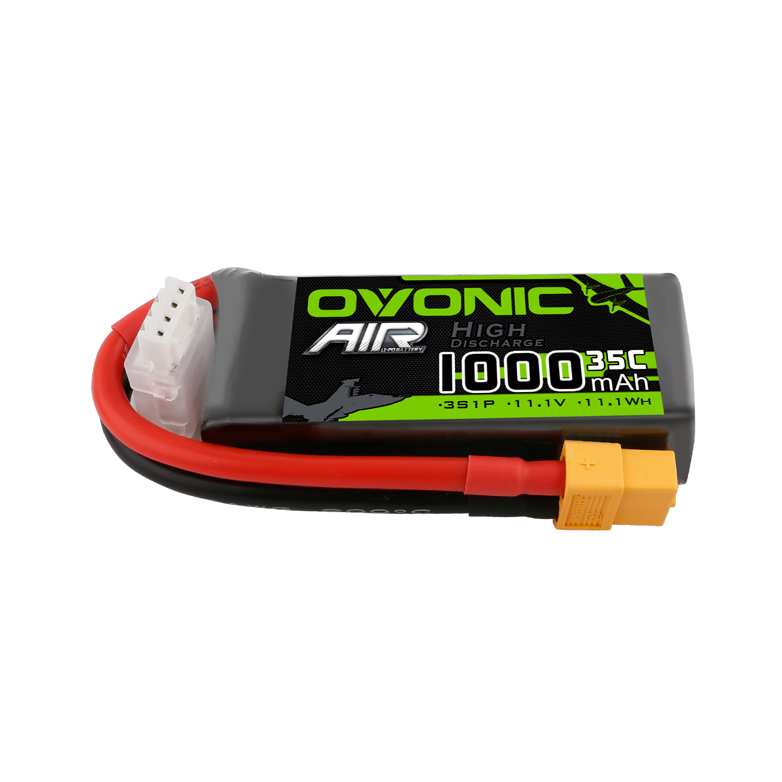 Ovonic 1000mah 11.1V 35C 3S Lipo Battery Pack with XT60 Plug