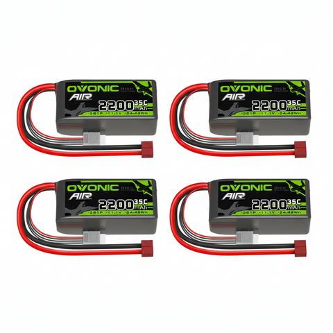 Ovonic 3S 2200mAh 35C Shorty LiPo Battery (Deans) for RC Airplane (2/4 Pack)