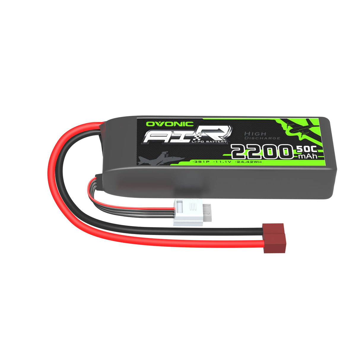 OVONIC 3S 50C 11.1V 2200mAh LiPo Battery Pack With Deans T Plug