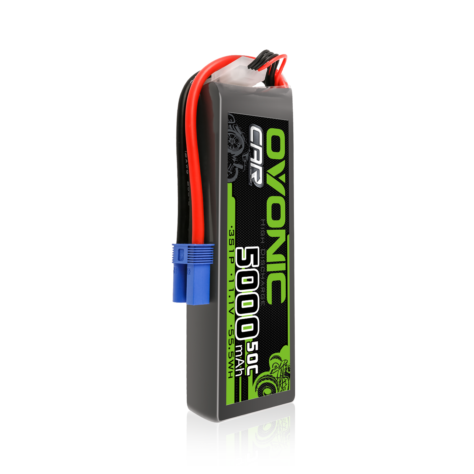 Ovonic 5000mAh 3S LiPo Battery 50C 11.1V With EC5 Plug