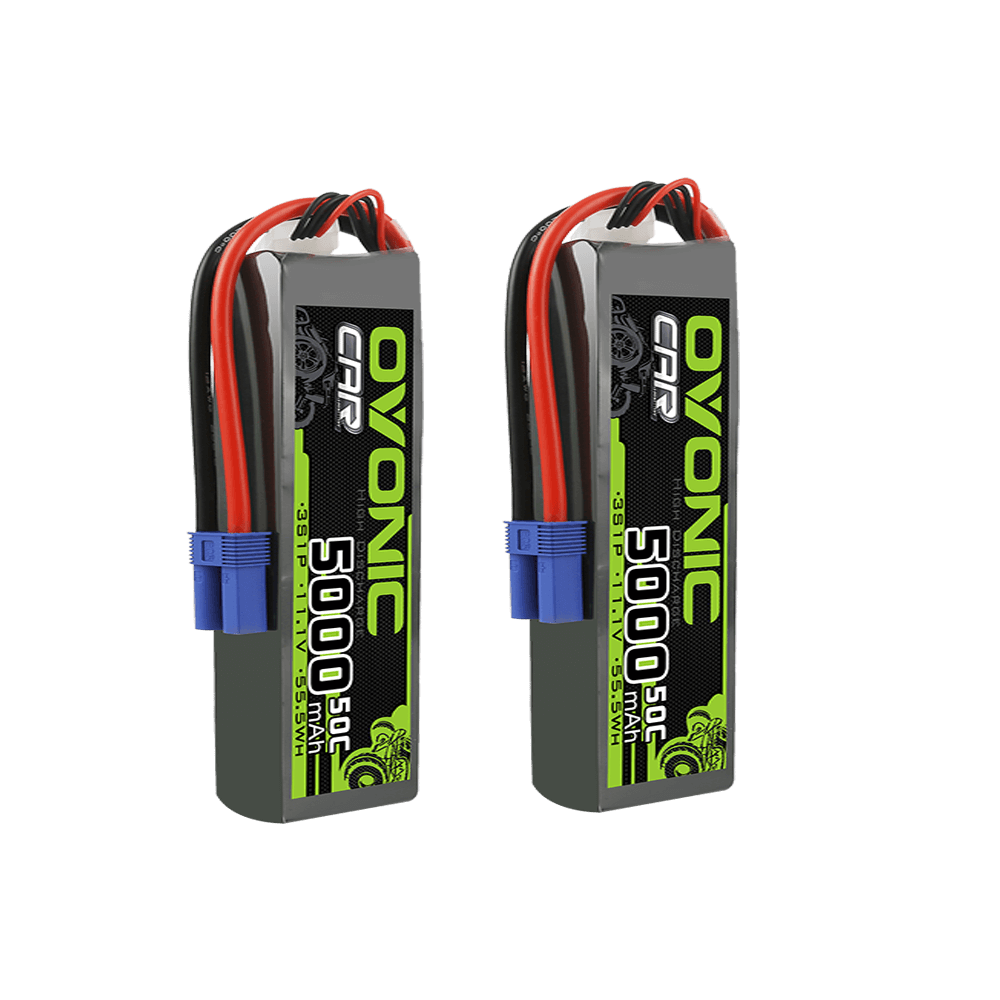 2×Ovonic 5000mAh 3S 50C LiPo Battery 11.1V EC5 for 3s&6s ARRMA Car