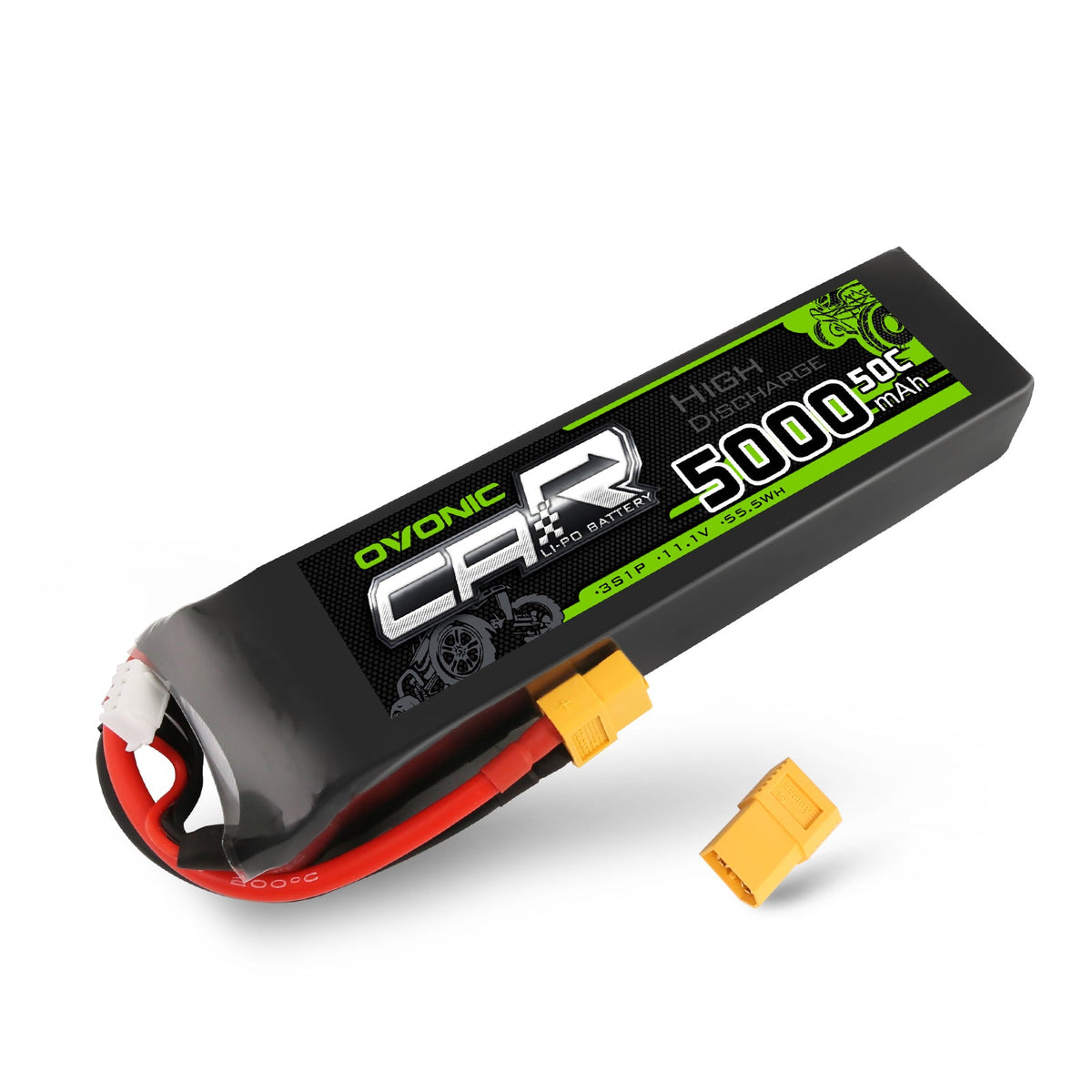 OVONIC 11.1V 3S 5000mAh 50C Lipo Battery for Slash/E-Revo/UDR/X-Maxx-XT60 Plug