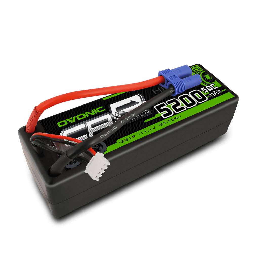 Ovonic 5200mAh 3S Lipo Battery 11.1V 50C Hardcase with EC5 Plug for Arrma Typhon 3S