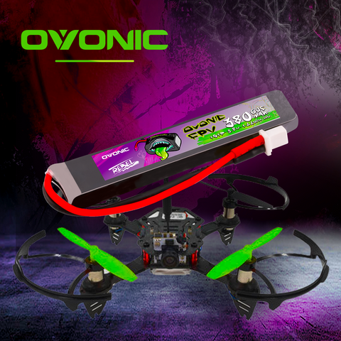 6×OVONIC Rebel 2.0 LiHV 380mAh 1S1P 3.8V 60C LiPo Battery with BT2.0 Plug for 1S Whoop