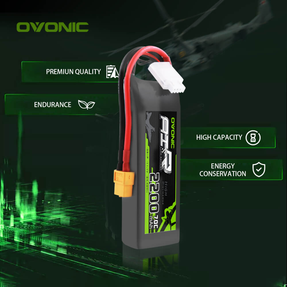 Ovonic 70C 3S 2200mAh 11.1V LiPo Battery for RC