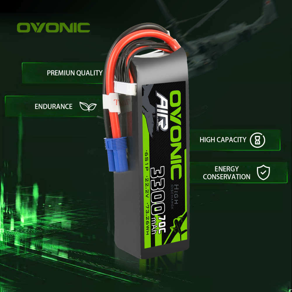 Ovonic 70C 6S 3300mAh 22.2V LiPo Battery for RC UAV