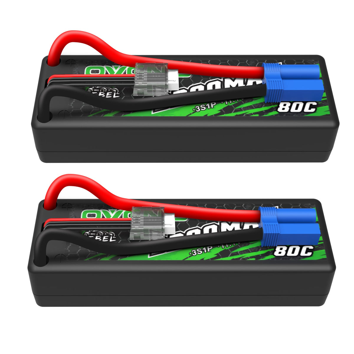 2×Ovonic Rebel 80C 3S 5200mAh 11.1V Hardcase Lipo Battery EC5