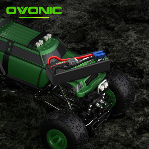 2×Ovonic Rebel 80C 3S 5200mAh 11.1V Hardcase Lipo Battery EC5 For 1/10 1/8 1/7 RC truck Car