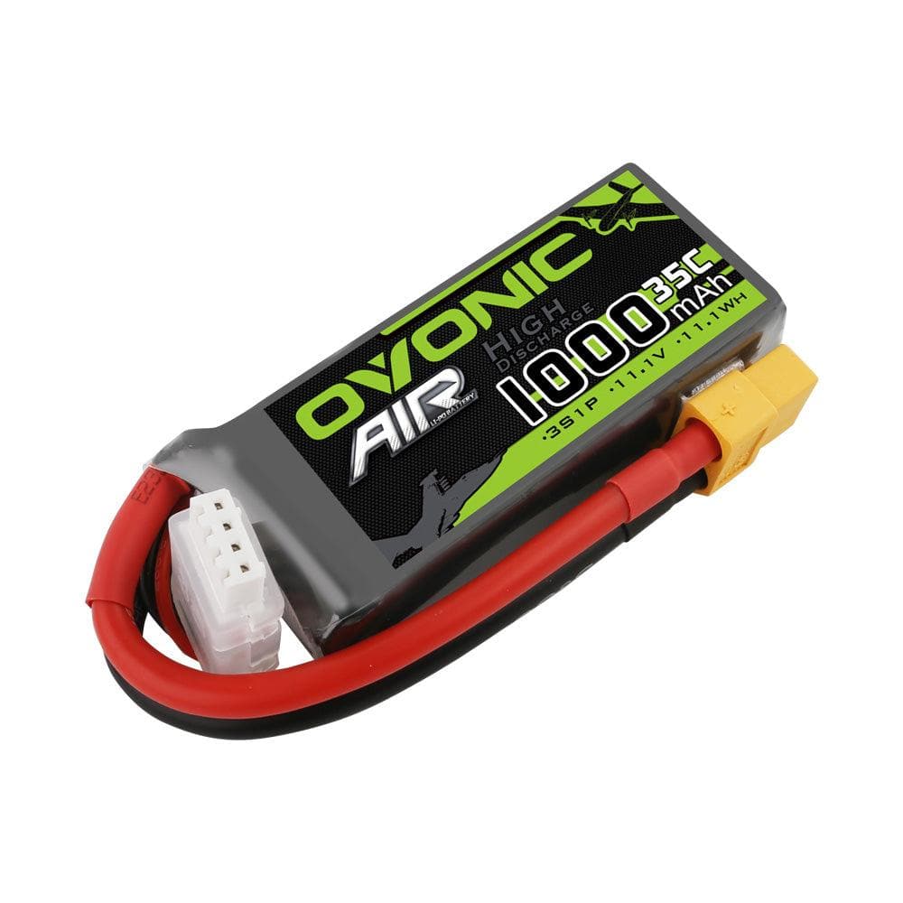 [2 Packs] Ovonic 1000mAh 3S 11.1V 35C Lipo Battery Pack with XT60 Plug for Airplane & Heli - Ampow